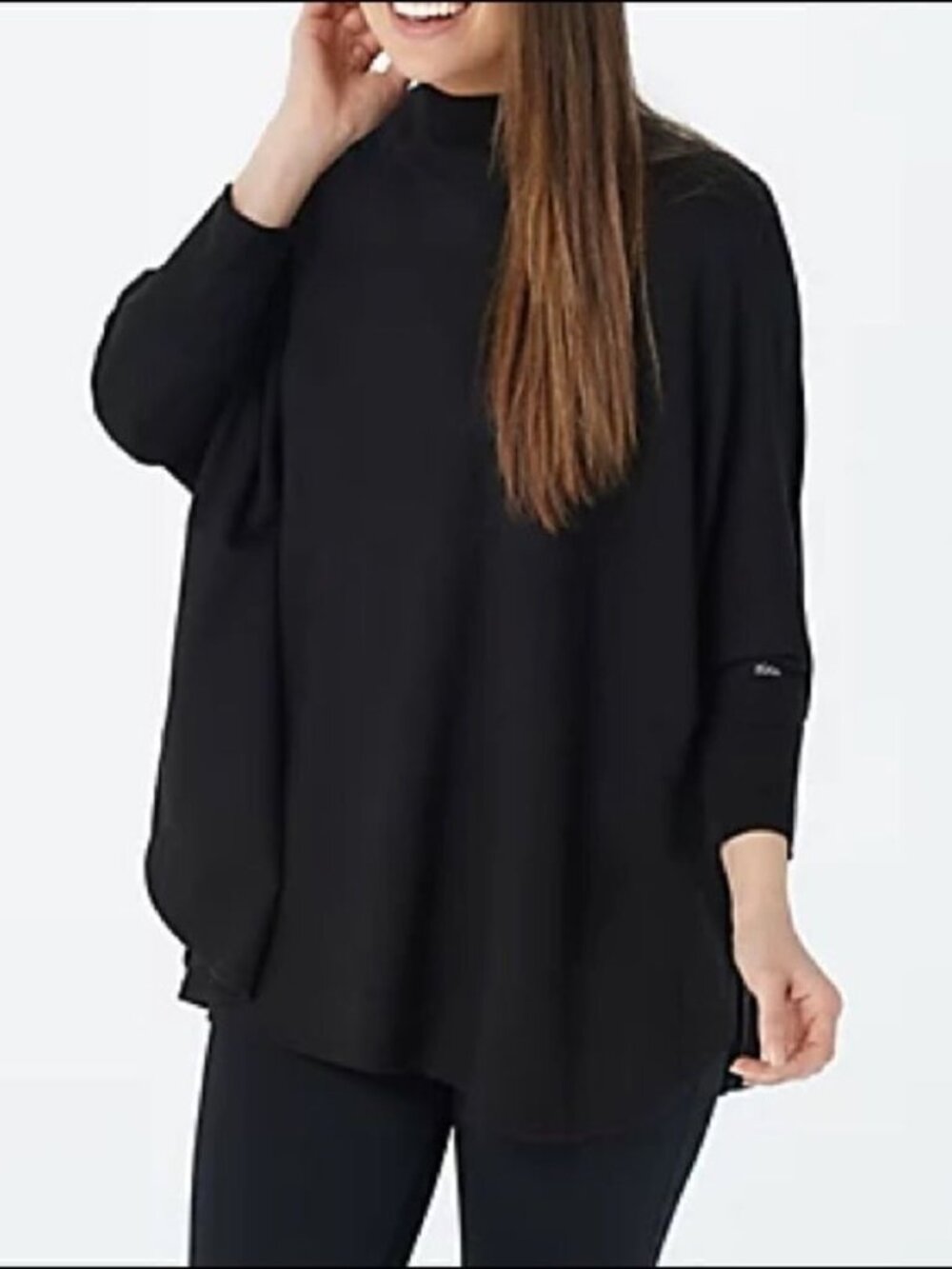 zuda Z-Knit Mock Neck Pullover Poncho